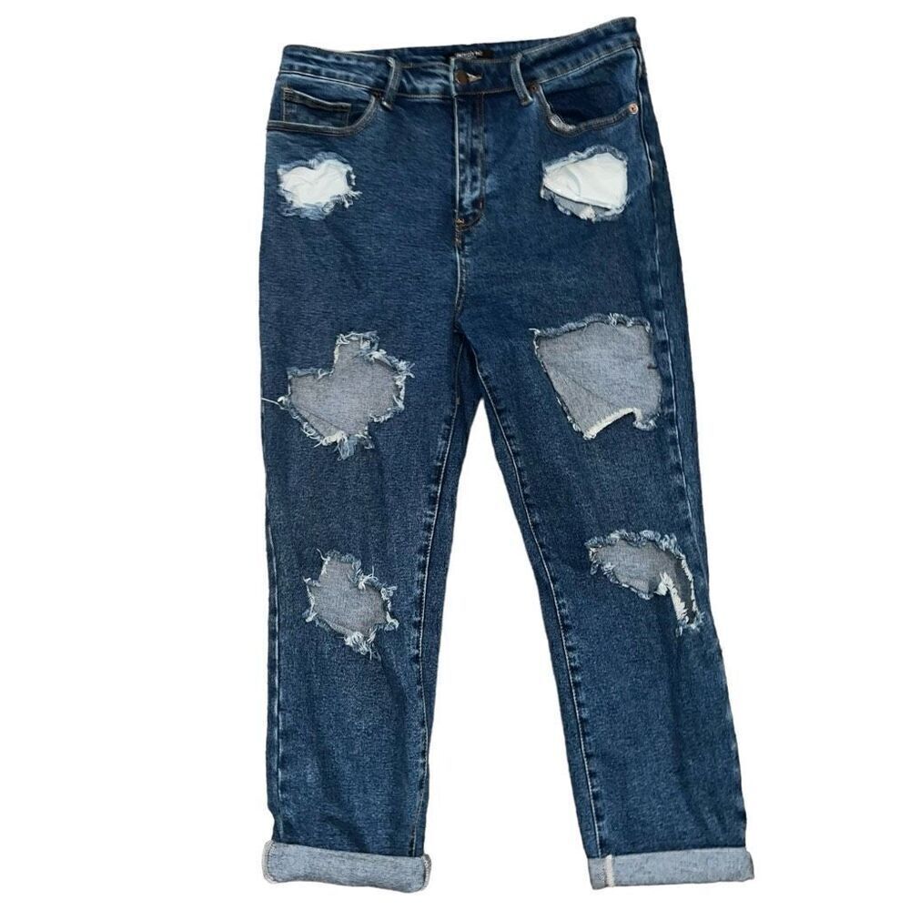 AMERICAN BAZI Light Wash Distressed Jeans Size 13